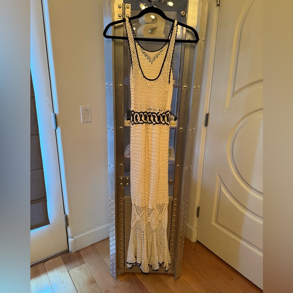 Chasing Unicorns Go Your Own Way Crochet Maxi Dress - Sz S - Picture 3 of 5
